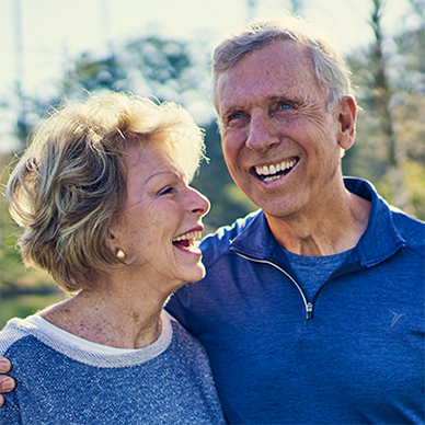 older couple smiling